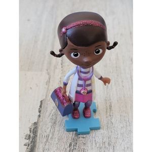 Dr McStuffins Disney puzzle piece toy figure glitter